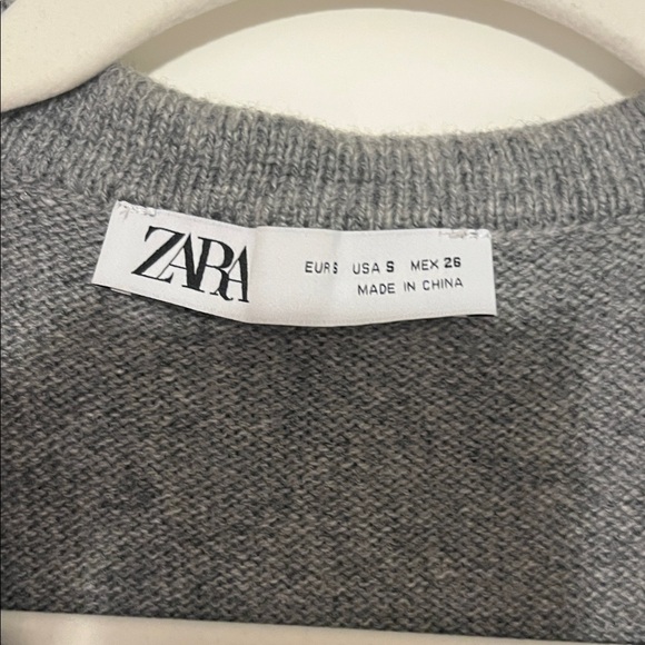 Zara Gray Women's Cardigan with Sequined Bow Snaps - Picture 2 of 3